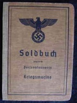 Nazi Kriegsmarine Soldbuch...$60 SOLD