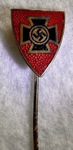 Original Nazi NSRKB Veteran Organization Member's Stickpin Badge. Excellent...SOLD