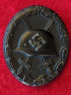 Original Nazi Black Wound Badge, Stamped Steel...SOLD