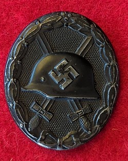 Original Nazi Black Wound Badge, Stamped Steel...SOLD