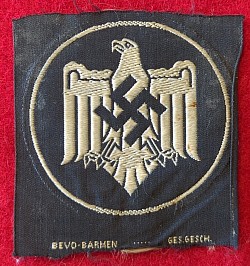 Original Nazi NSRL/DRL Silver Sports Badge in Cloth. Removed from Scrapbook...$25 SOLD