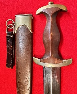 Original Nazi Earlier SA Dagger by F. DICK with Belt Loop