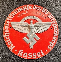 Nazi National Socialist Flieger Korps (NSFK) Competition Award Disk...$150 SOLD