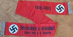 Nazi Full-Length Funeral Sash from Daimler Benz...$325 SOLD