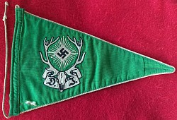 Original Nazi “Deutsche Jägerschaft” Hunting Association Vehicle Pennant