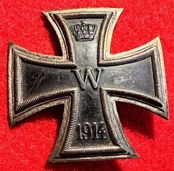 Original WWI Vaulted German 1914 Iron Cross 1st Class