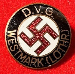 Original Nazi DVG Westmark German Ethnic Group Badge (RZM M9/312)